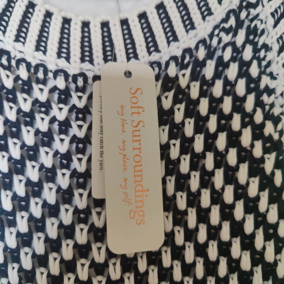 Knit dress Soft Surrounding XL Blue and white - Picture 3 of 3